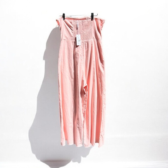 🌻NEW w.Tags Petal & Pup Jodie Pale Pink Strapless Jumpsuit Size Large - Picture 8 of 12